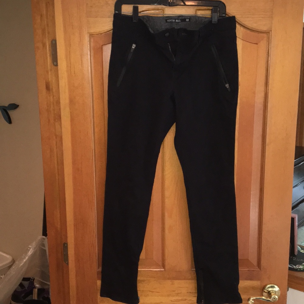 Black slim fit pants